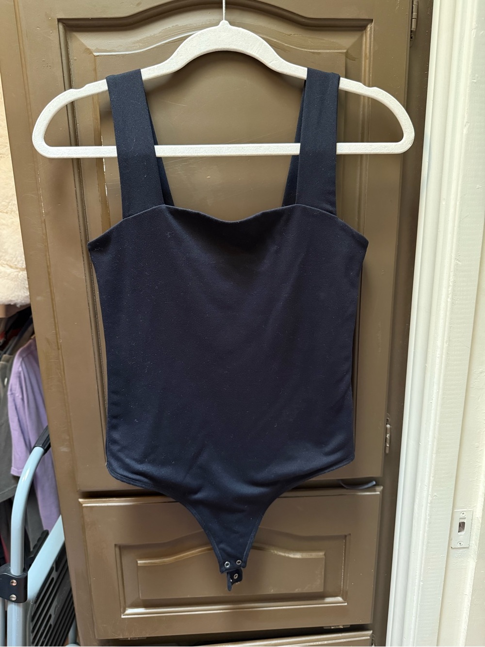 Abercrombie Square Neck Black Bodysuit